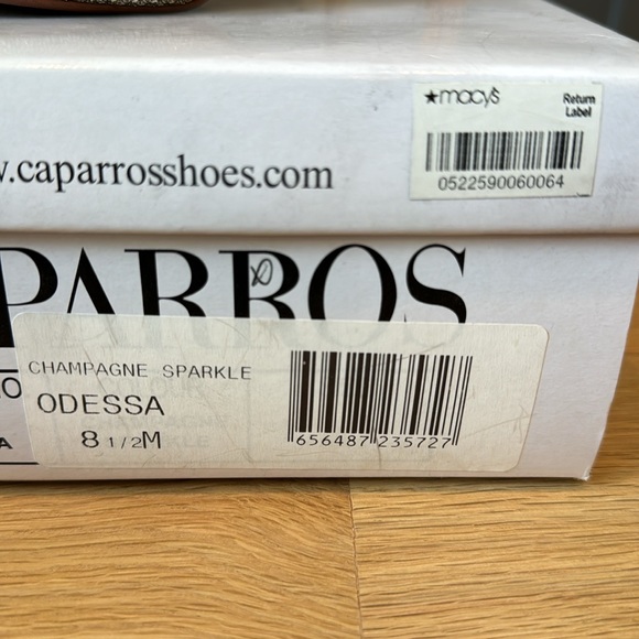 Caparros • Odessa Peep Toe Stilettos • Champagne Sparkle • 8.5 - Picture 4 of 7